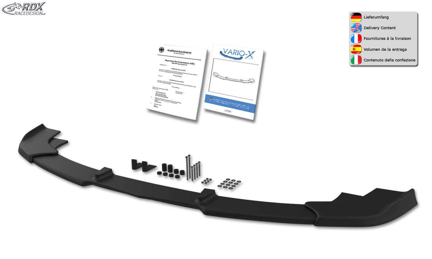 RDX Front Spoiler VARIO-X for MERCEDES R-Class W251 (2010-2017) Front Lip Splitter - 3