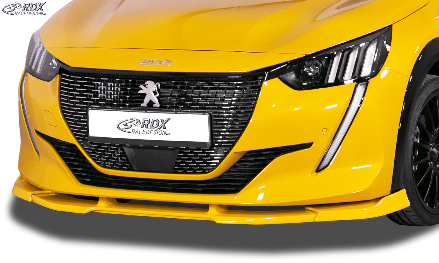 RDX Front Spoiler VARIO-X for PEUGEOT 208 (U) 2019+ Front Lip Splitter - 2