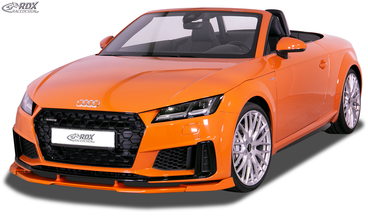 RDX Front Spoiler VARIO-X for AUDI TT (FV/8S) 2018+ (S-Line Frontbumper) & TTS Front Lip Splitter - 2