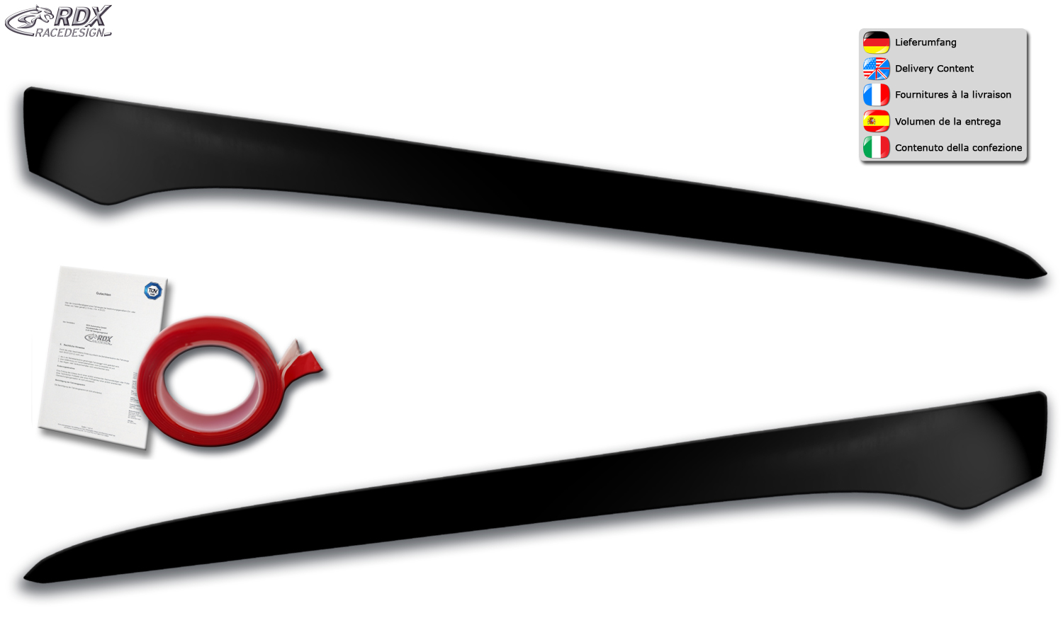 RDX Headlight Covers for BMW 3-series (E92 / E93 / 2010+) Light Brows - 2
