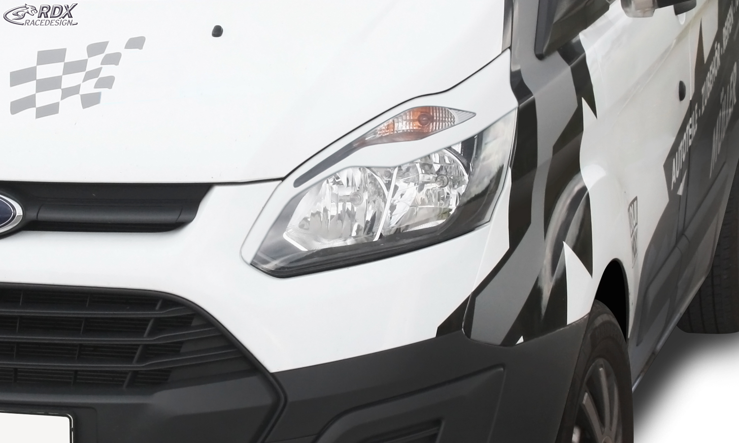 RDX Headlight Covers for FORD Transit Custom & Tourneo Custom (2012-2018) Light Brows - 3