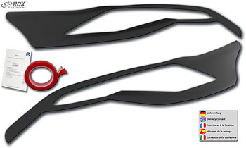RDX Headlight Covers for FORD Transit Custom & Tourneo Custom (2012-2018) Light Brows