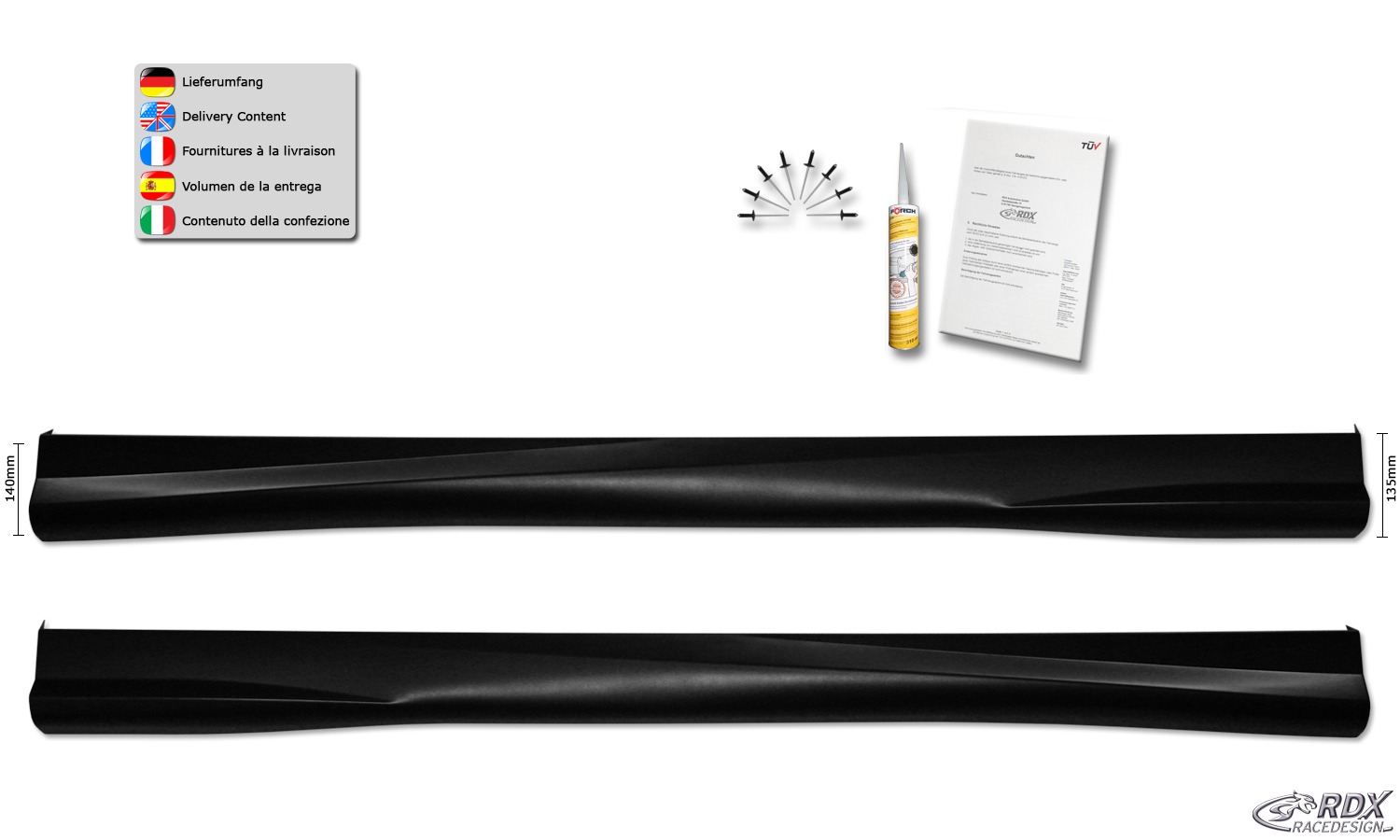 RDX Sideskirts for RENAULT Megane 1 Coupe & Convertible "Turbo"