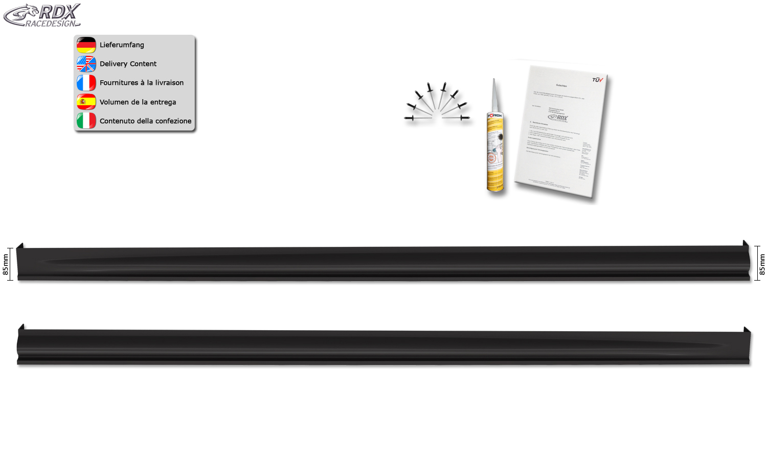 RDX Sideskirts for SKODA Fabia 3 (5J/NJ) "Edition" - 5