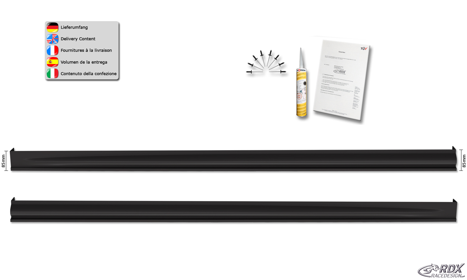 RDX Sideskirts for RENAULT Megane 3 (4/5-doors) "Edition" - 3