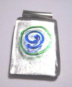 Glass pendant - small rectangular