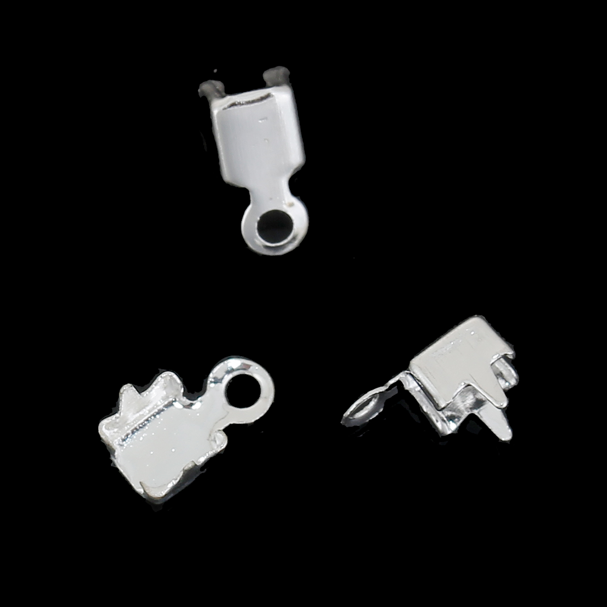 Fäste till strasskedja /Trim/Cupchain, 3x3mm. Silver - 2