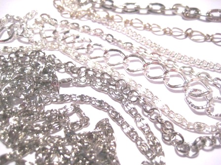 Chain link large silver