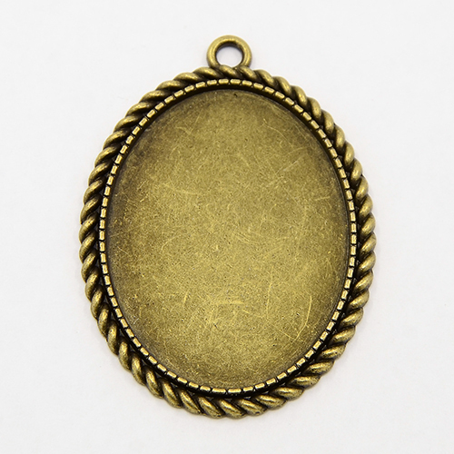 Cabochon/  oval bronze 40x30mm