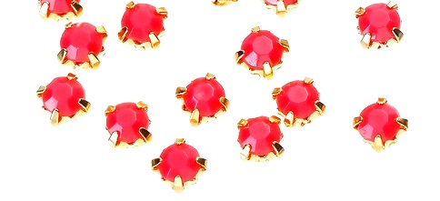 Montees, sewons. 4mm Pink