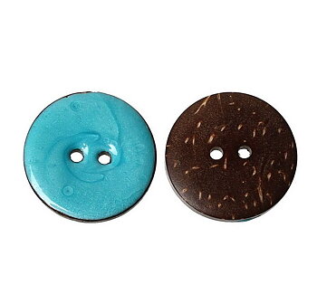 Coconut Buttons,  enamel 25 mm