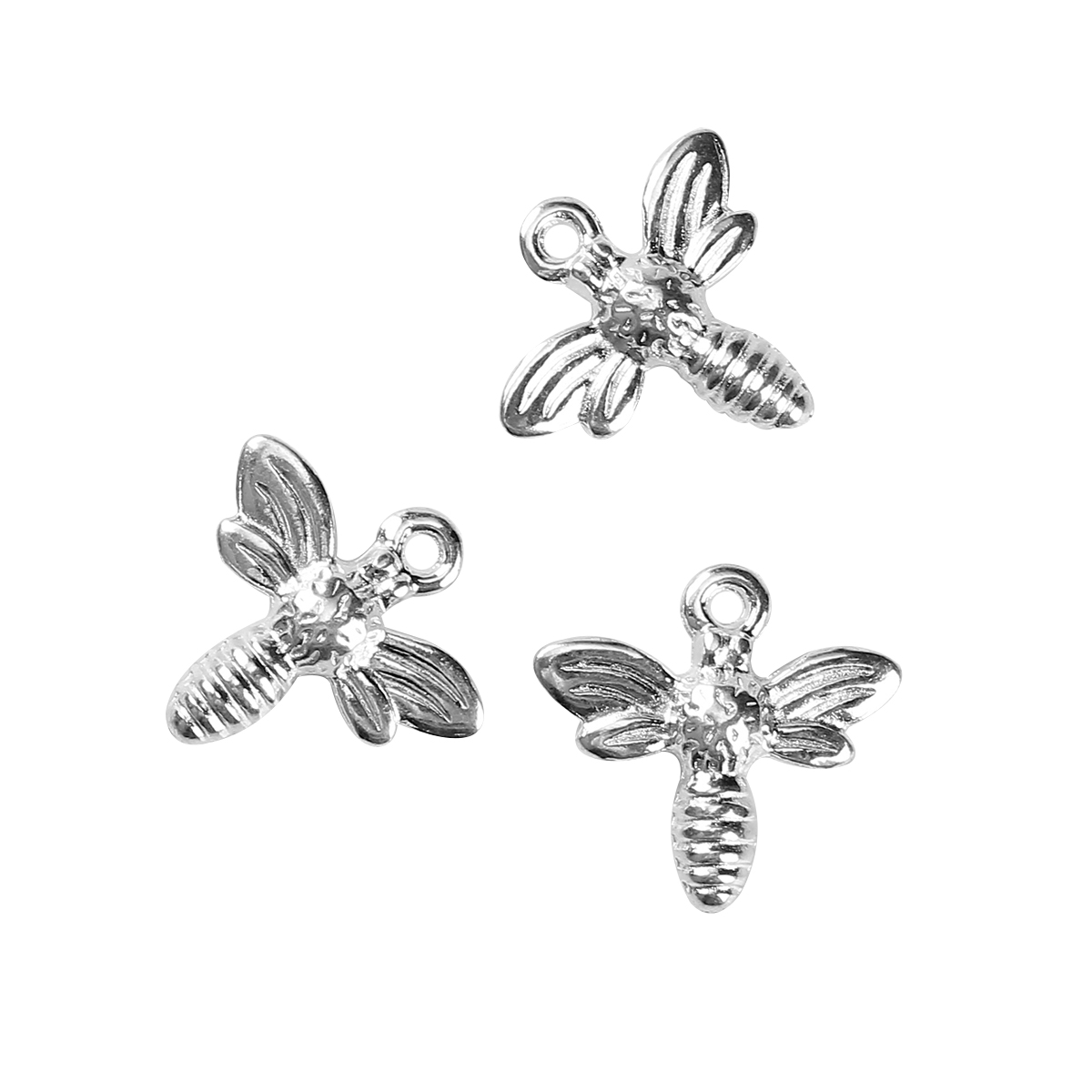 Charm   Bee 3D , silver