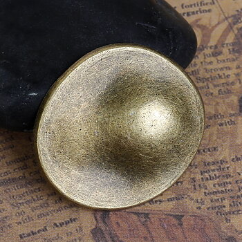 Buttons in the metal - Antique bronze -Irregular Oval 30mm