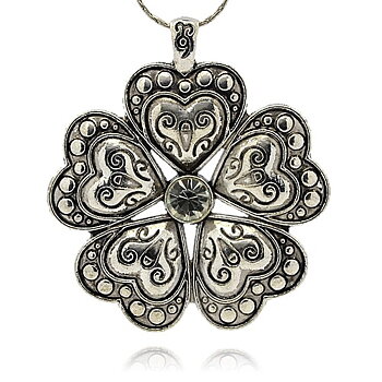 Large Luxury pendant - flower clear