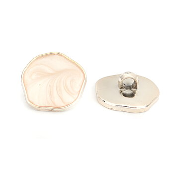 Plastic button, Enameld Beige 