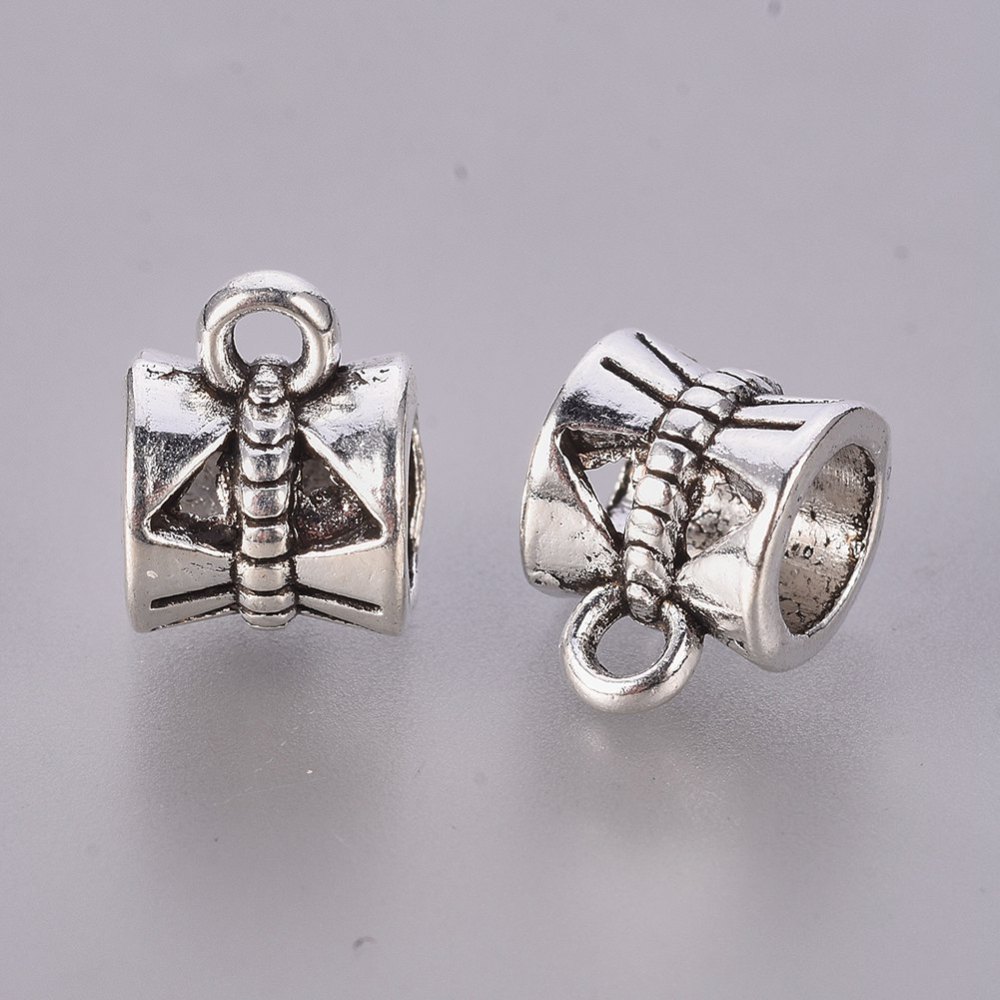 Connector / bail  silver pattern