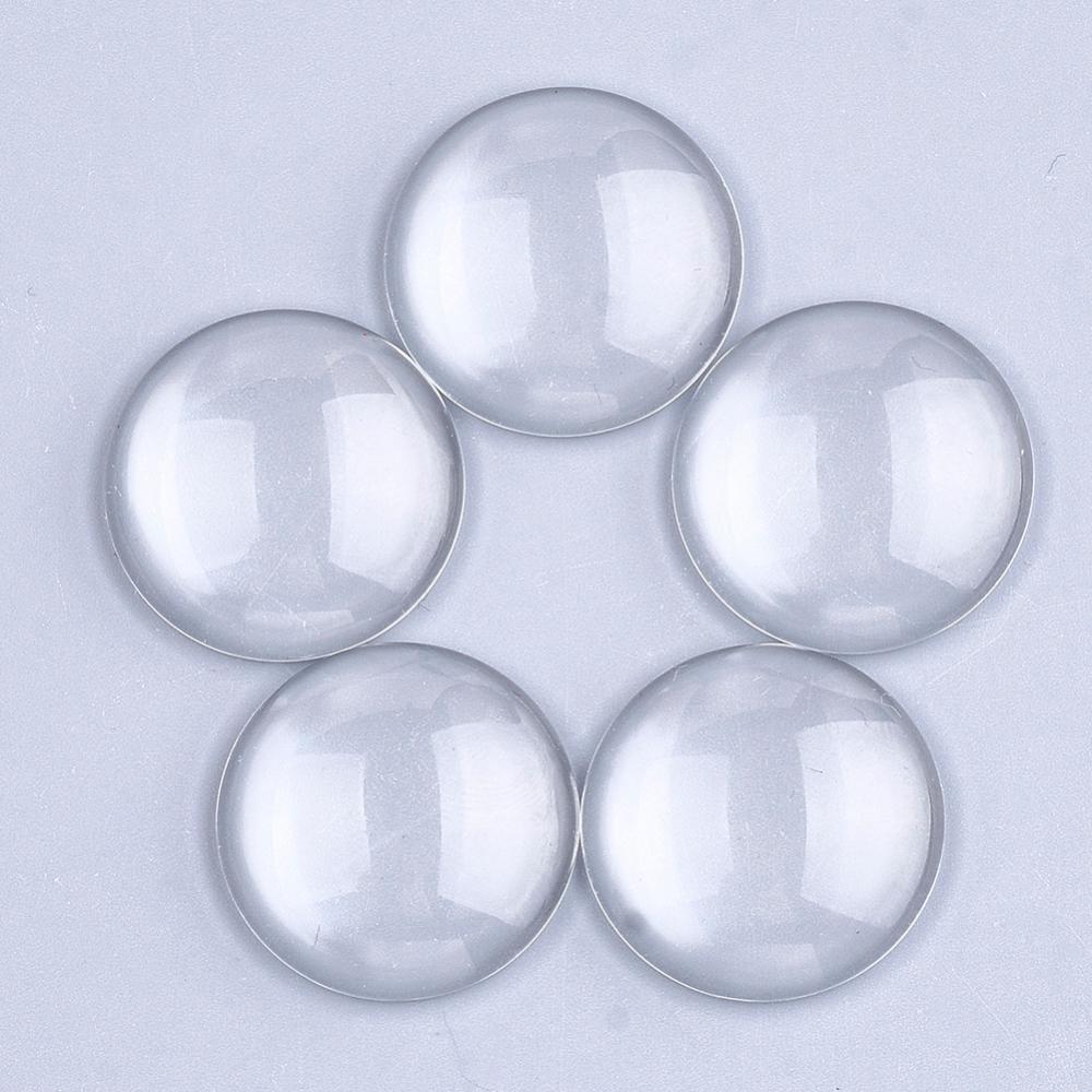 Cabochon i glas - Rund 25mm - 2