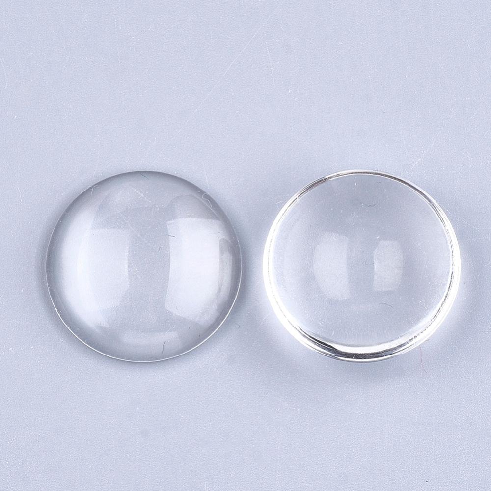 Cabochon i glas - Rund 25mm