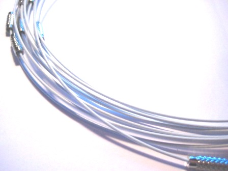 Halsring - wire , Bruten vit 10st - 2