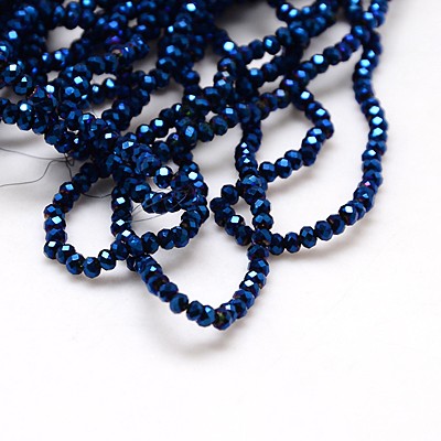 Faceted,   electroplated 2,5mm,  darkblue