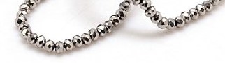 Faceted,   electroplated 2,5mm,  silver