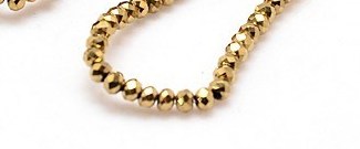 Facetterad & elektropläterad , 2,5mm,  Guld
