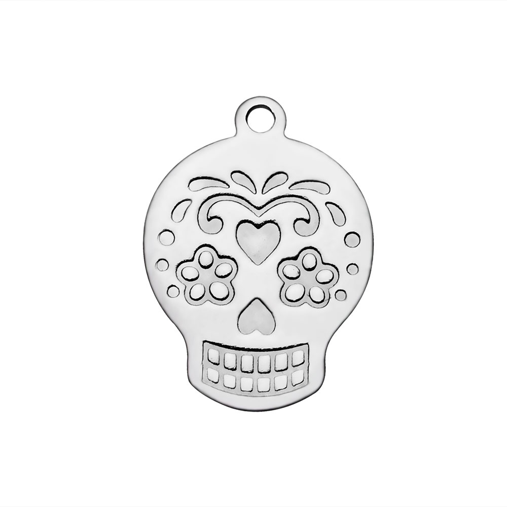 Charm   Stainless Steel, Skull