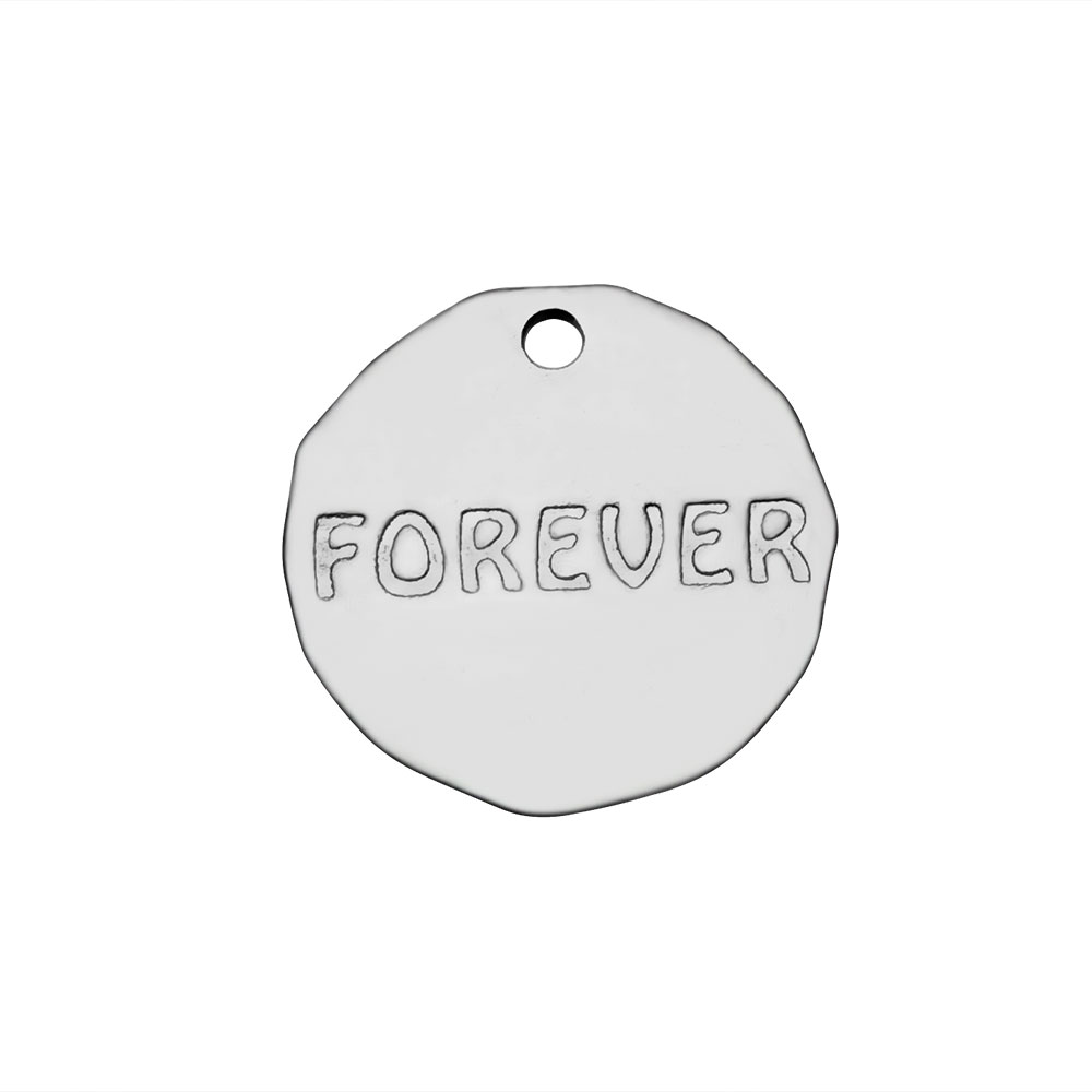 Berlock/tag - Stainless Steel - "Forever"