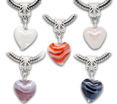 Bead / pendant- hearts mix - 2