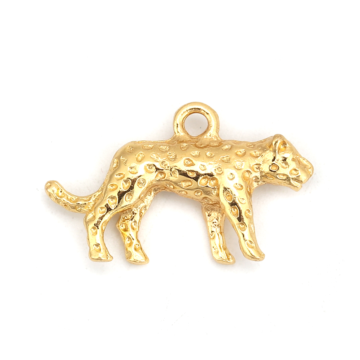 Charm  Gold Leopard 3D