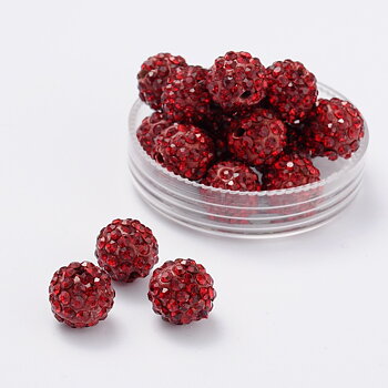 Polymer clay bead 10mm,  Siam 