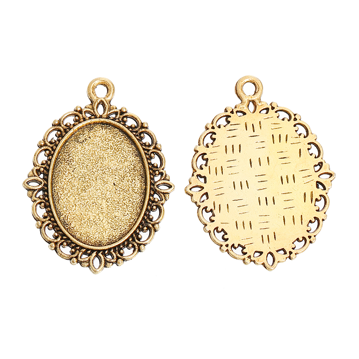 Cabochon Setting , gold, Oval 18x13mm