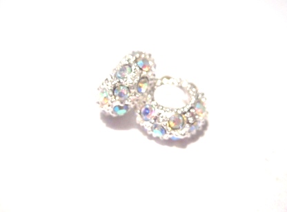 Pärla / hänge - Silver m strass-stenar, Clear AB