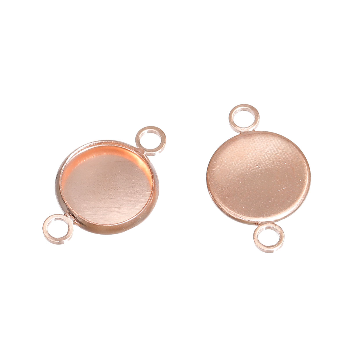 Cabochonhållare/ fäste / Connector  -Rose guld 10mm