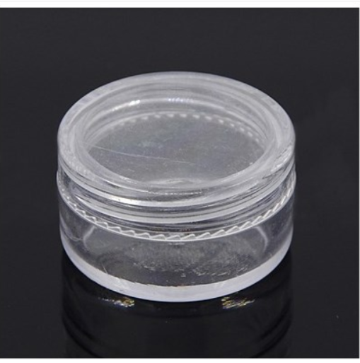 demo containers, plastic jars 30x16mm, 10pcs