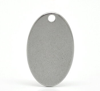 Tag i Stainless steel - Oval