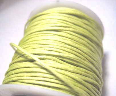 Vaxad bomull, lime,  1mm