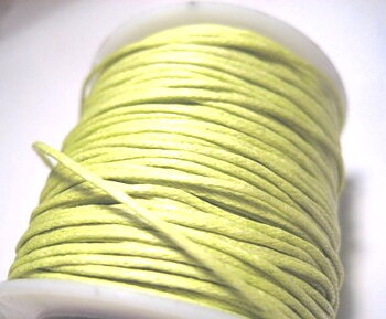 Vaxad bomull, lime,  1mm