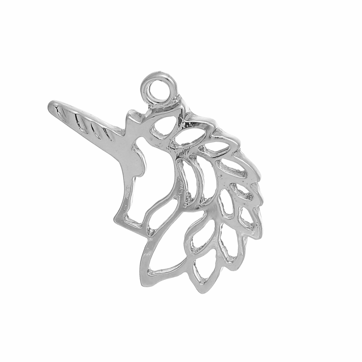 Charm Horse unicorn silver