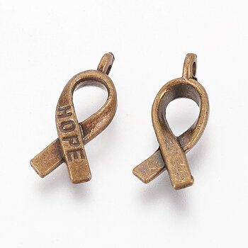 Berlock -  Brons,  Awarness Ribbon "hope"