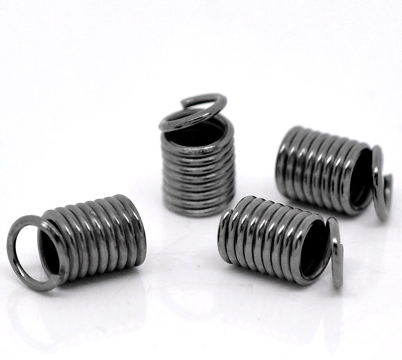 Coil End Crimp Fasteners - gunmetal 8x4