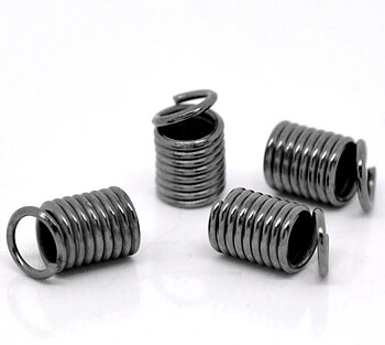 Coil End Crimp Fasteners - gunmetal 8x4