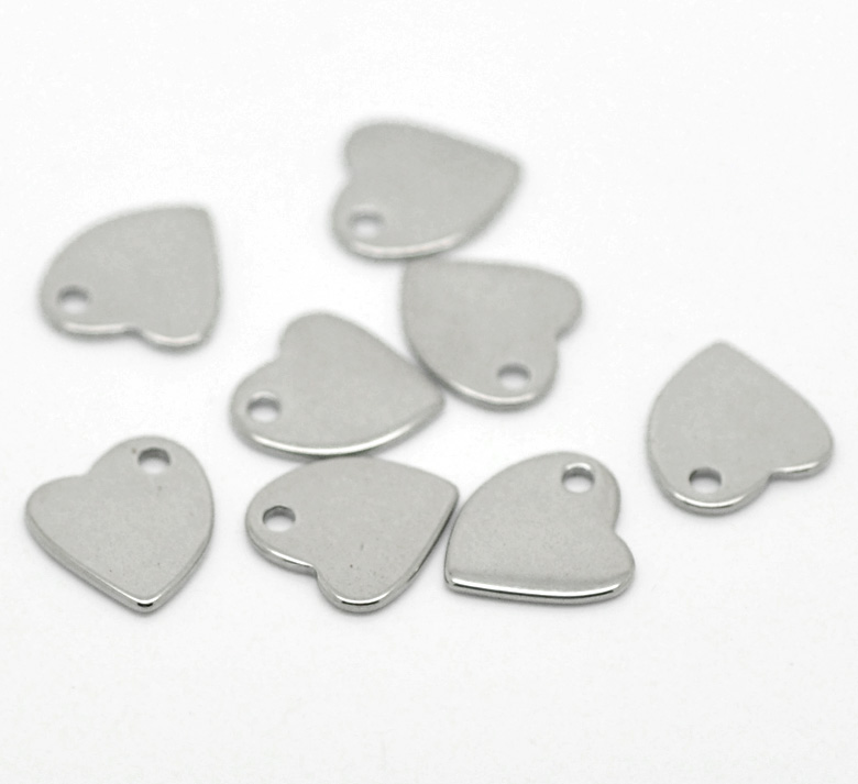 Tag i Stainless steel - heart - 2