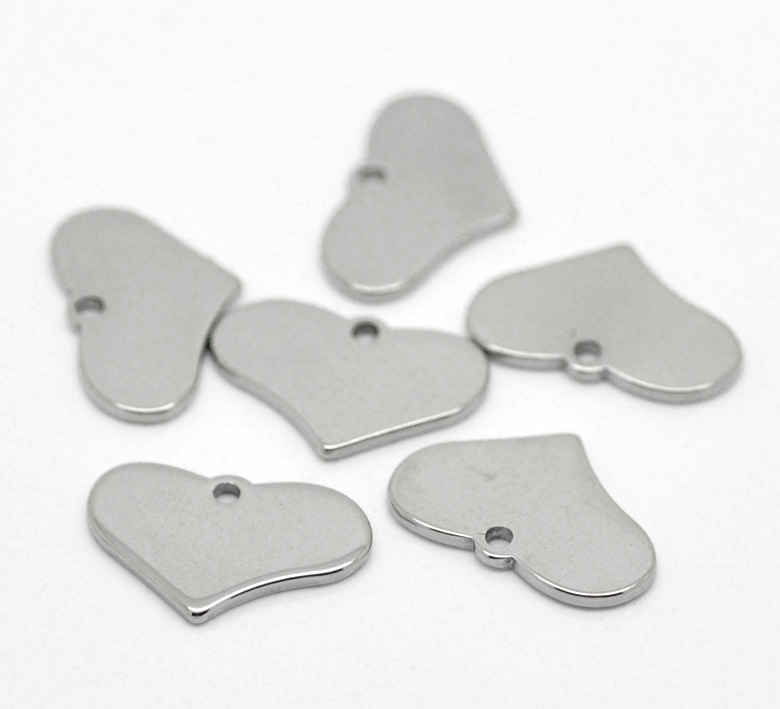 Tag i Stainless steel - heart 2 - 2