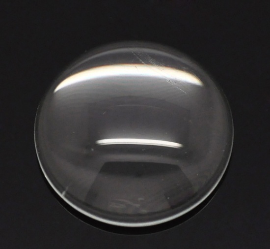 Cabochon in glass round 16mm 