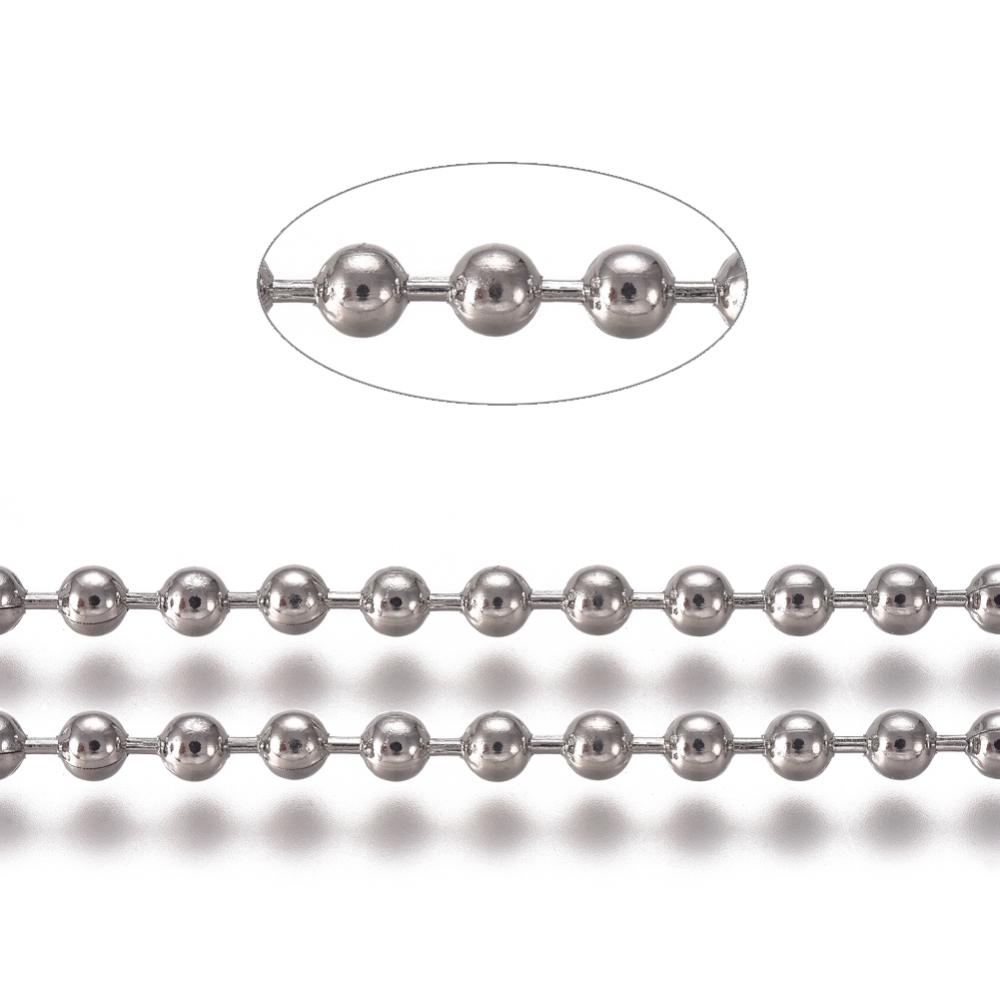KulKedja Rostfritt stål, 2,4mm, 1 meter