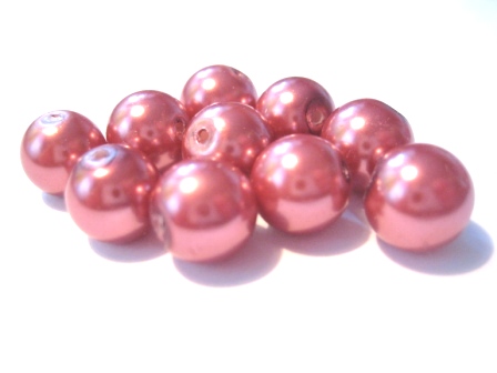 Vaxade Glaspärlor , 10 mm Mauve