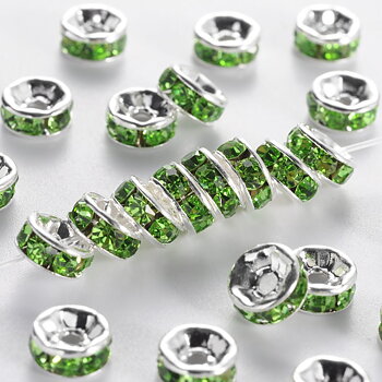 strass rondelle 6mmm,   Peridot