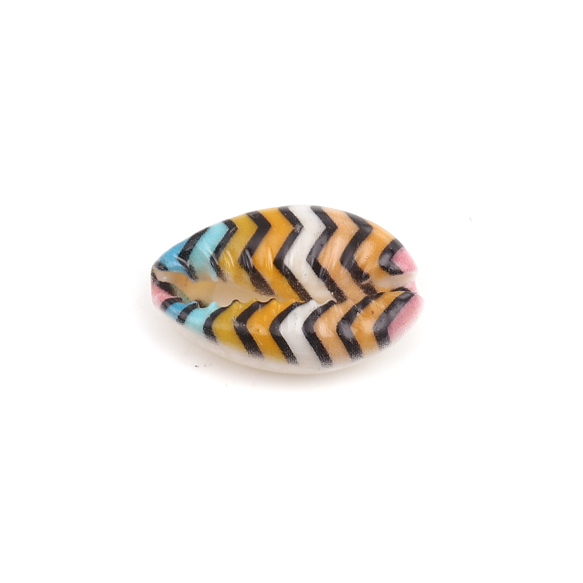 Charm  bead , snail conch stripes