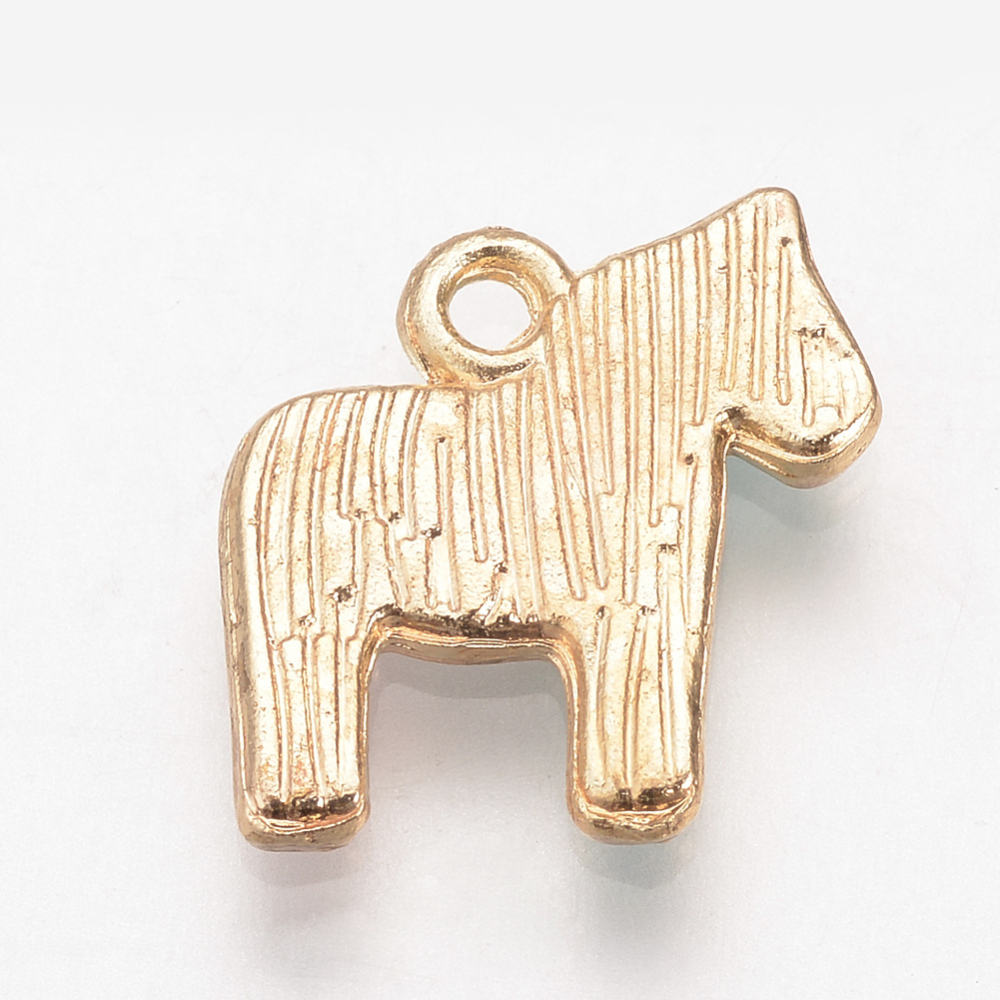 Charm  ,enameld horse bluewhite - 2